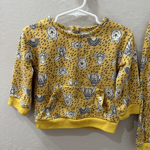 Disney Baby Yellow Winnie the Pooh Bear Sweatsuit Set - Picture 2 of 10